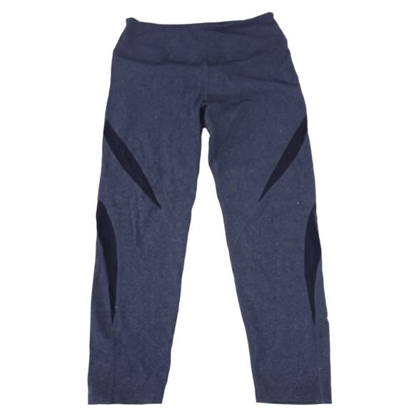 Beyond Yoga Crop Leggings Medium Dark Charcoal Gray, Mesh Cutouts Workout Pants - Picture 1 of 5